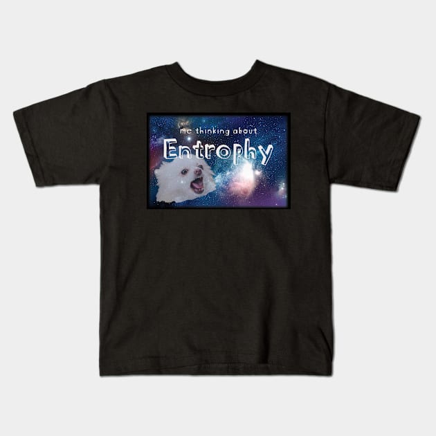 Me Thinking about Entrophy Kids T-Shirt by LovableDuck